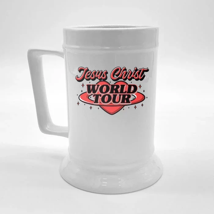 Jesus World Tour Christian Music Faith Concert Front & Back Beer Stein