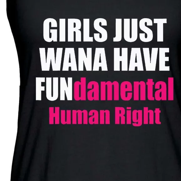 Just Want To Have Fundamental Human Rights Feminist Ladies Essential Flowy Tank