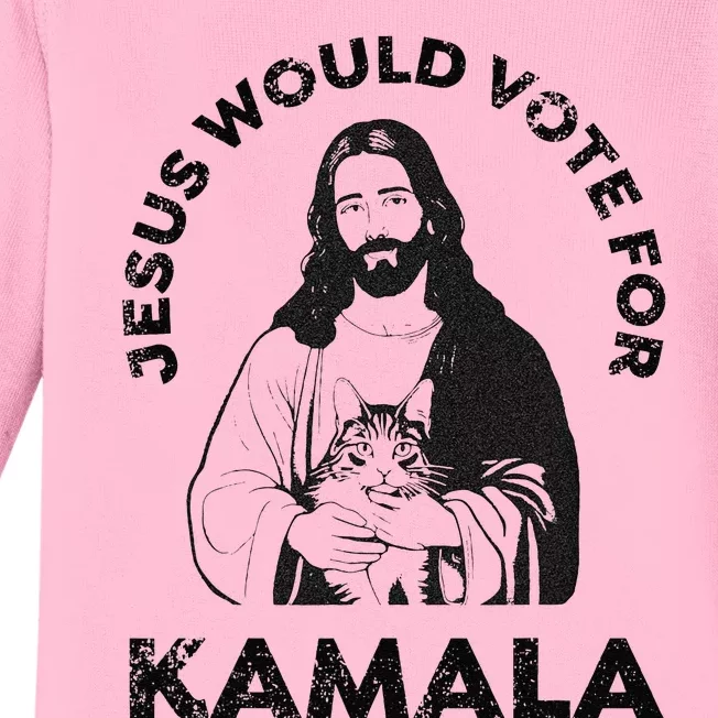 Jesus Would Vote For Kamala Harris Walz 2024 Baby Long Sleeve Bodysuit