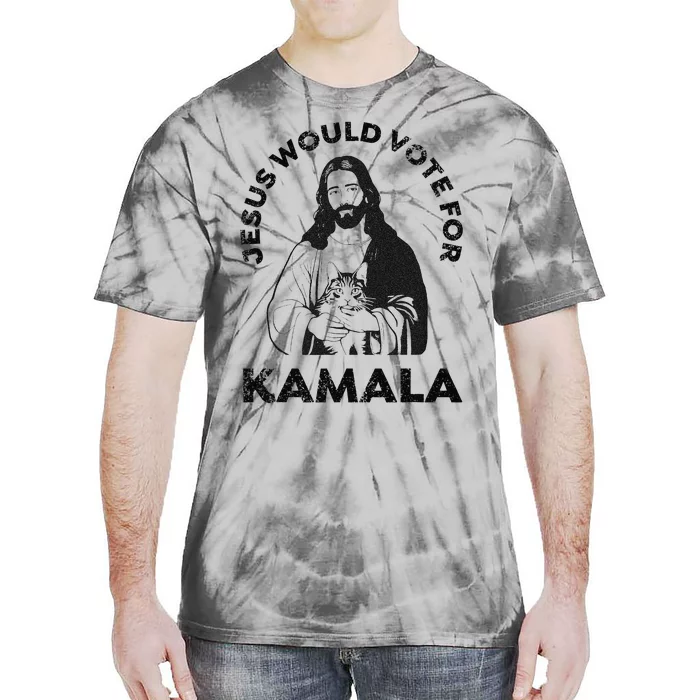 Jesus Would Vote For Kamala Harris Walz 2024 Tie-Dye T-Shirt