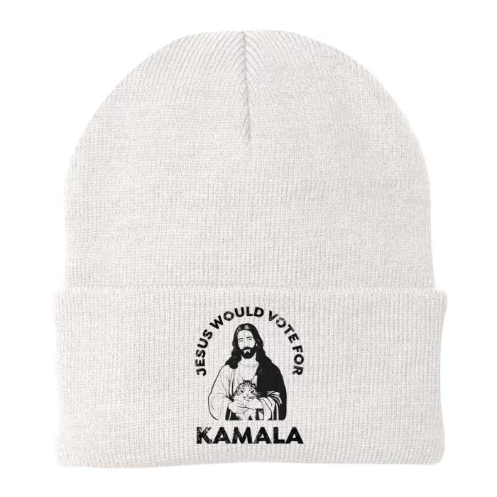 Jesus Would Vote For Kamala Harris Walz 2024 Knit Cap Winter Beanie