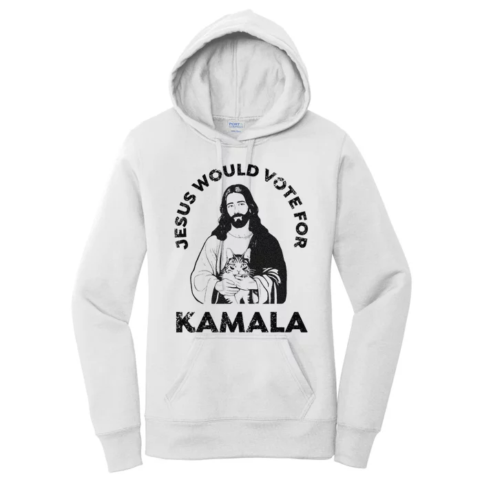 Jesus Would Vote For Kamala Harris Walz 2024 Women's Pullover Hoodie