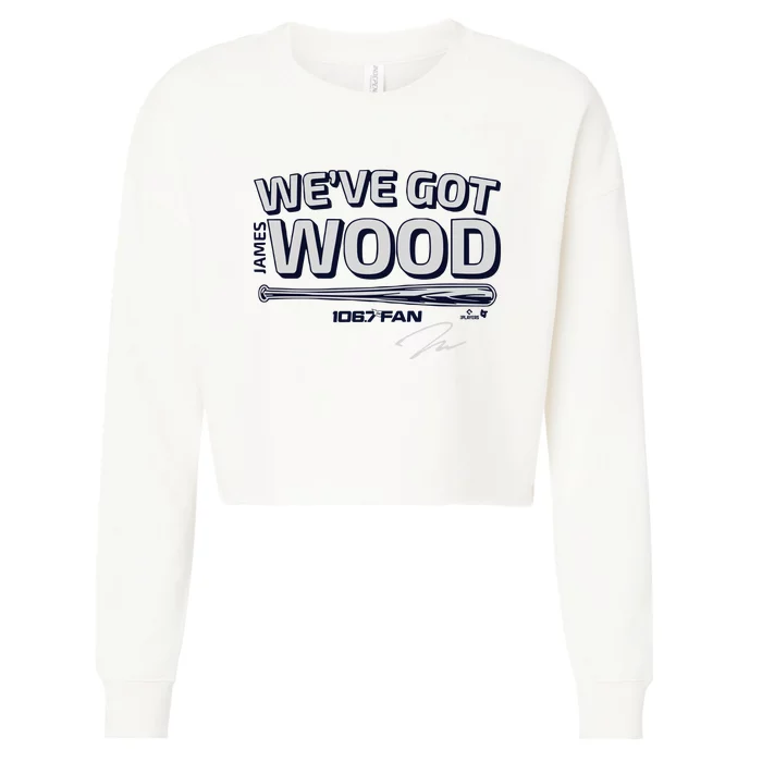 James Wood We’Ve Got Wood Cropped Pullover Crew