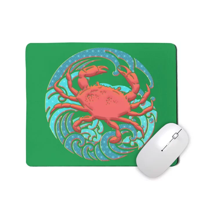 Japanese Water Wave Crab Mousepad