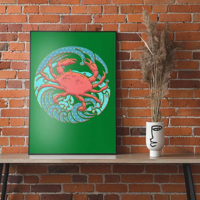 Japanese Water Wave Crab Poster