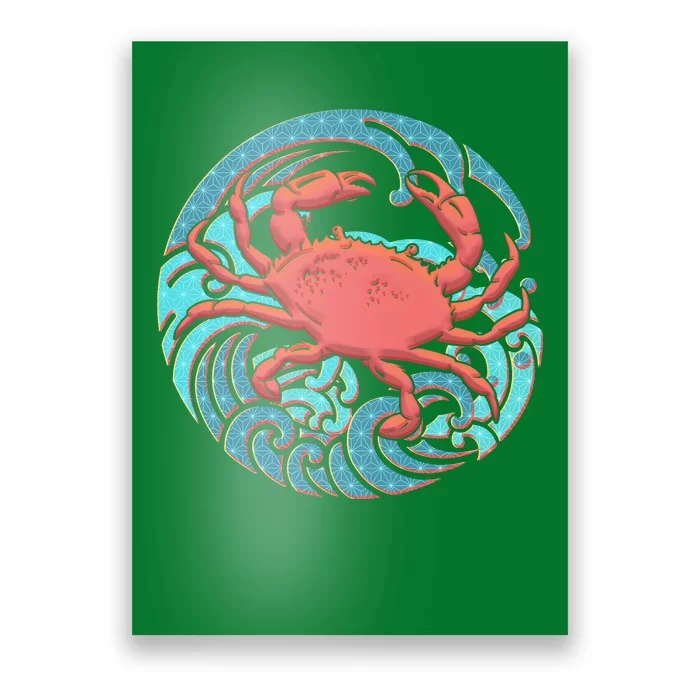 Japanese Water Wave Crab Poster