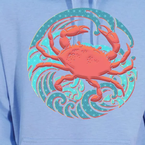 Japanese Water Wave Crab Unisex Surf Hoodie