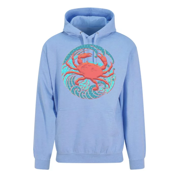 Japanese Water Wave Crab Unisex Surf Hoodie