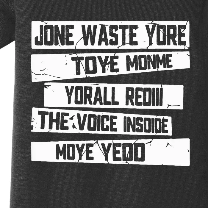 Jone Waste Yore Toye Monme Yorall Rediii Baby Bodysuit