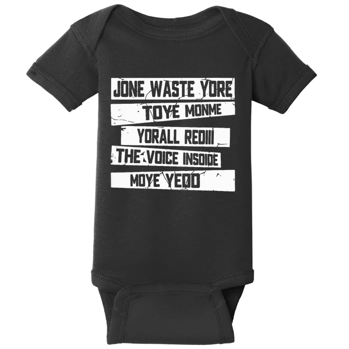 Jone Waste Yore Toye Monme Yorall Rediii Baby Bodysuit