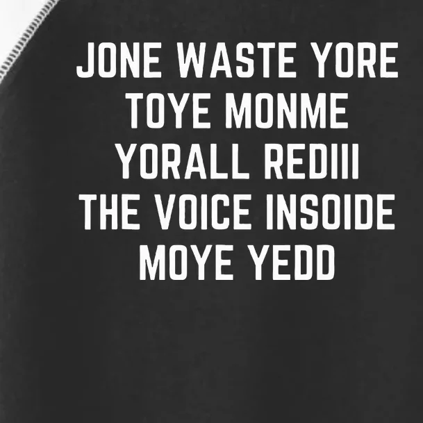 Jone Waste Yore Toye Monme Pop Miss You Punk Lyrics Toddler Fine Jersey T-Shirt