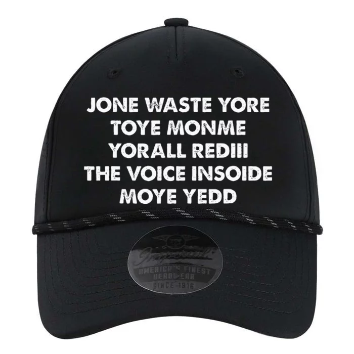 JONE WASTE YORE TOYE MONME YORALL REDIII THE VOICE Performance The Dyno Cap