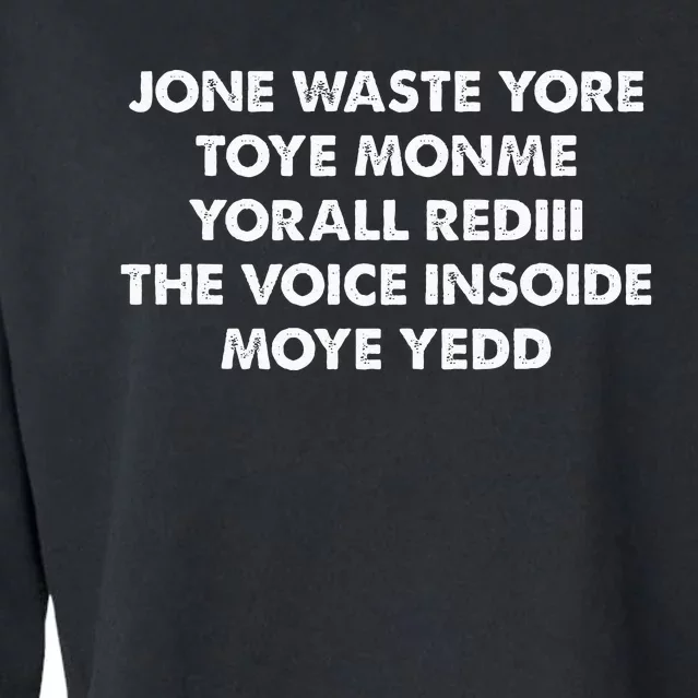 JONE WASTE YORE TOYE MONME YORALL REDIII THE VOICE Cropped Pullover Crew