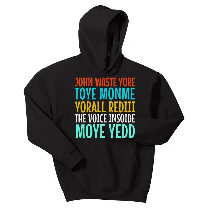 Jone Waste Yore Toye Monme Funny Pop Miss You Punk Lyrics Kids Hoodie