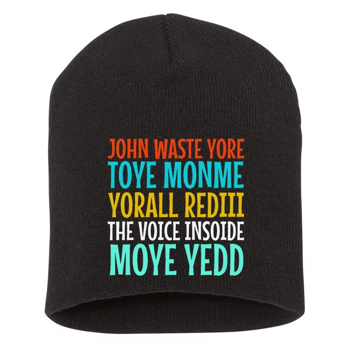 Jone Waste Yore Toye Monme Funny Pop Miss You Punk Lyrics Short Acrylic Beanie