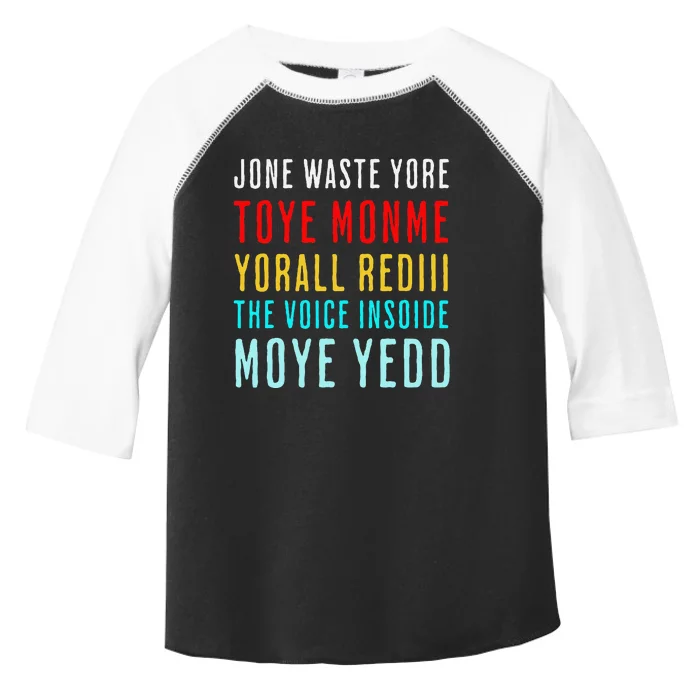 Jone Waste Yore Toye Monme Funny Pop Miss You Punk Lyrics Toddler Fine Jersey T-Shirt