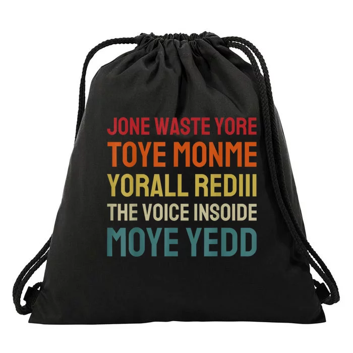 Jone Waste Yore Toye Toye Monme Yorall Rediii Funny Drawstring Bag