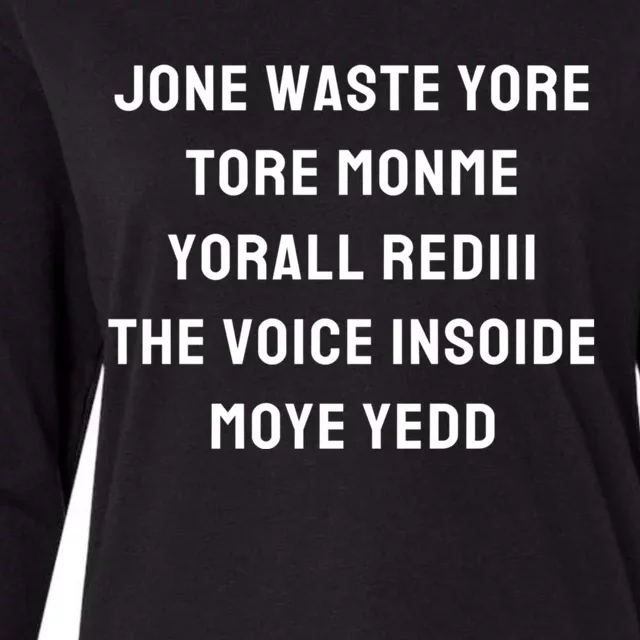 Jone Waste Yore Funny I Miss You Jone Waste Yore Toye Monme Womens Cotton Relaxed Long Sleeve T-Shirt