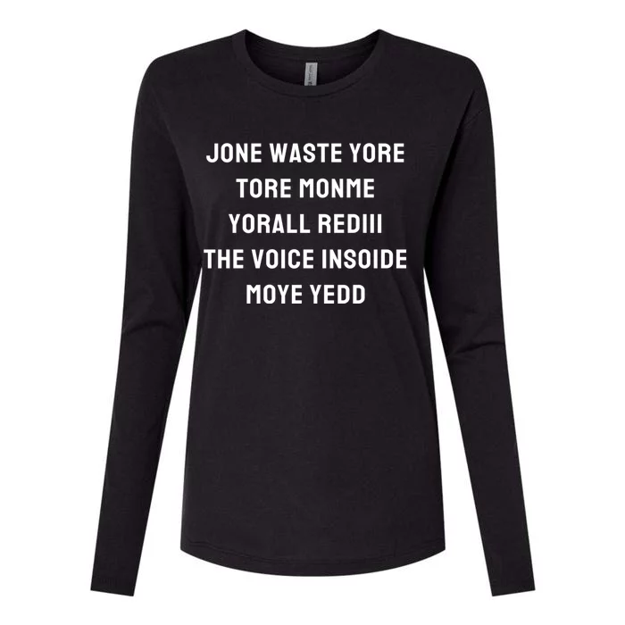 Jone Waste Yore Funny I Miss You Jone Waste Yore Toye Monme Womens Cotton Relaxed Long Sleeve T-Shirt