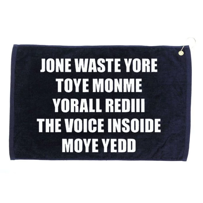 Jone Waste Yore Toye TOYE MONME YORALL REDIII Funny Grommeted Golf Towel