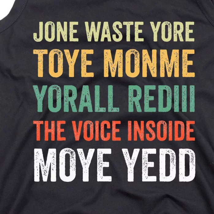 Jone Waste Yore Toye Monme Yorall Rediii Tank Top