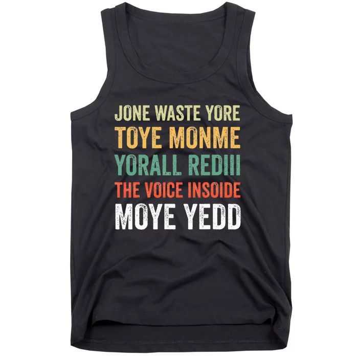 Jone Waste Yore Toye Monme Yorall Rediii Tank Top