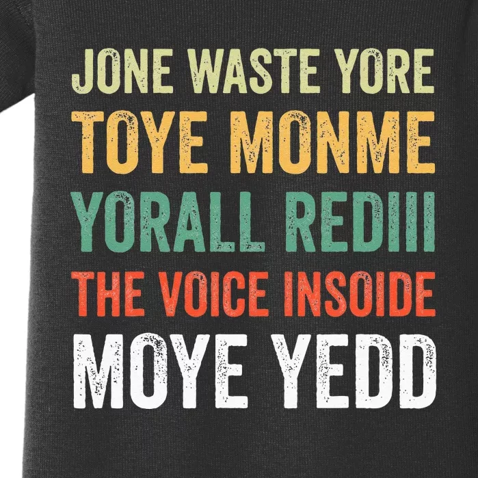 Jone Waste Yore Toye Monme Yorall Rediii Baby Bodysuit