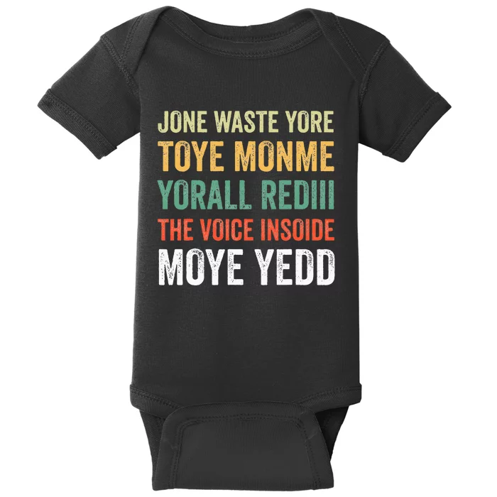 Jone Waste Yore Toye Monme Yorall Rediii Baby Bodysuit