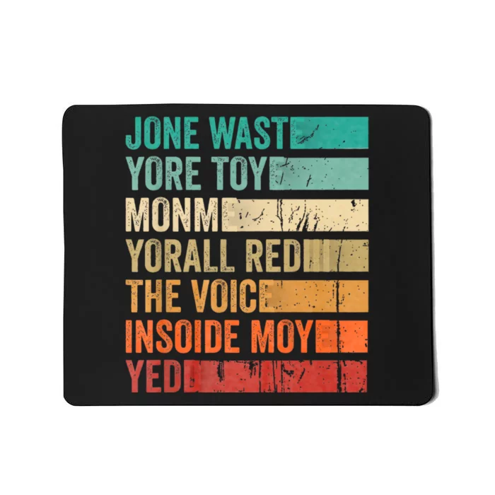 Jone Waste Yore Toye Monme Funny Pop Miss You Punk Lyrics Mousepad