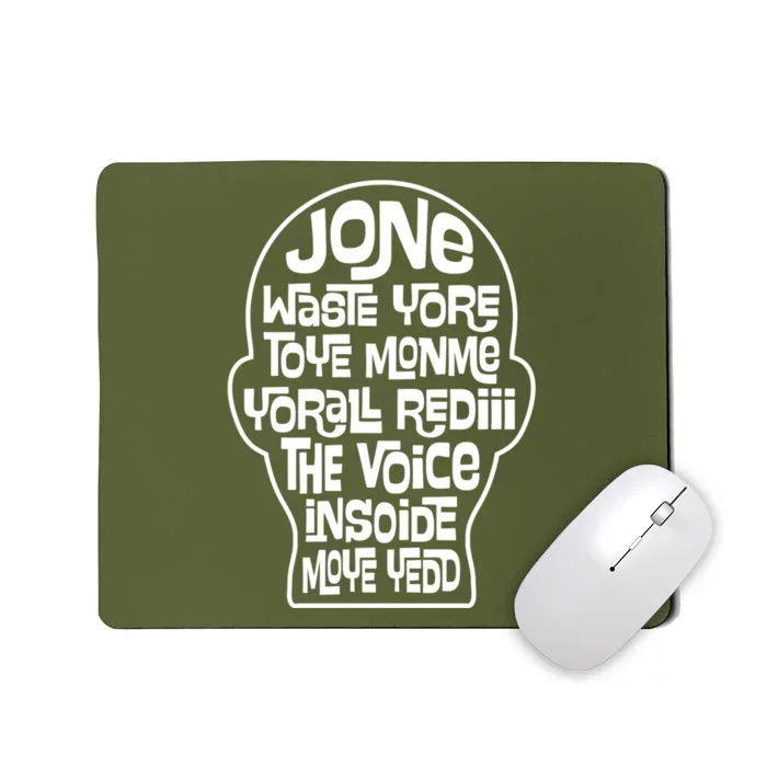 Jone Waste Yore Toye Monme Funny Pop Miss You Punk Lyrics Mousepad