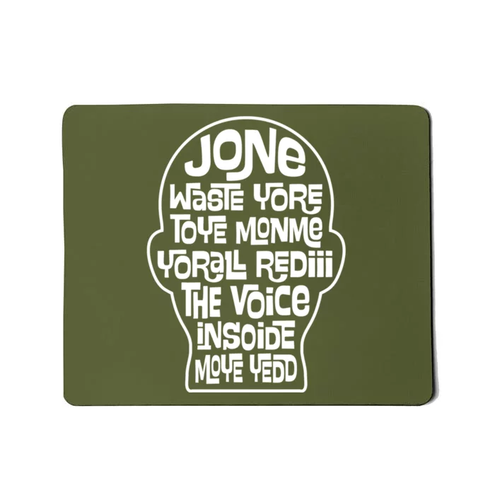 Jone Waste Yore Toye Monme Funny Pop Miss You Punk Lyrics Mousepad