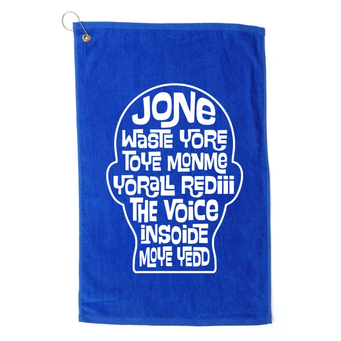 Jone Waste Yore Toye Monme Funny Pop Miss You Punk Lyrics Platinum Collection Golf Towel