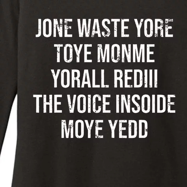 Jone Waste Yore Toye Toye Monme Yorall Rediii Lyrics Gifts Womens CVC Long Sleeve Shirt