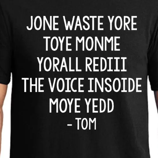 Jone Waste Yore Toye Monme Funny Pop Miss You Punk Lyrics Pajama Set