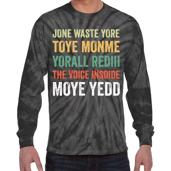 Jone Waste Yore Toye Monme Yorall Rediii Tie-Dye Long Sleeve Shirt