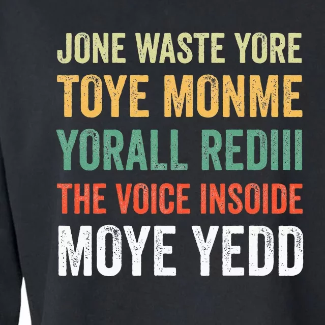 Jone Waste Yore Toye Monme Yorall Rediii Cropped Pullover Crew