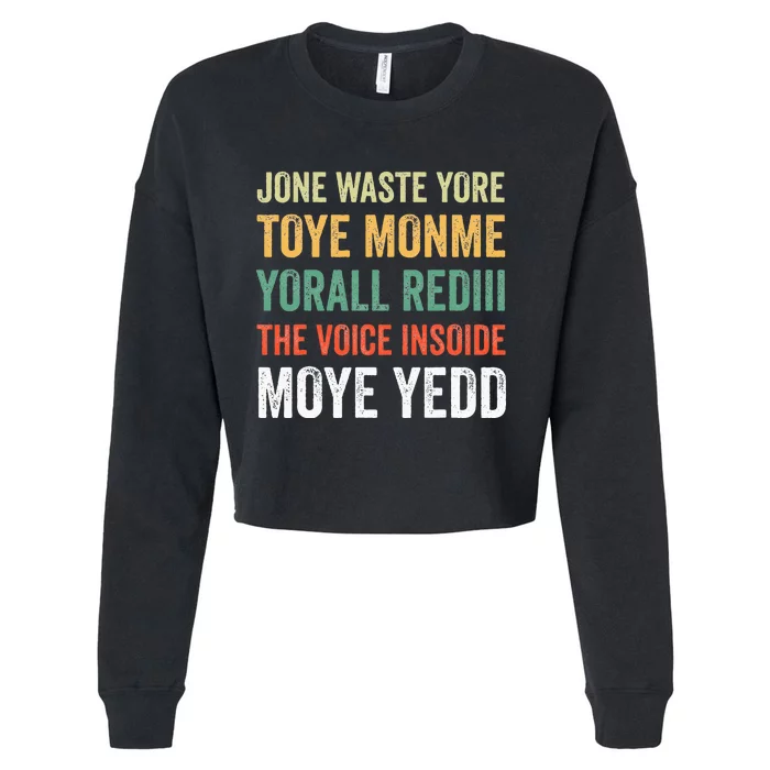 Jone Waste Yore Toye Monme Yorall Rediii Cropped Pullover Crew