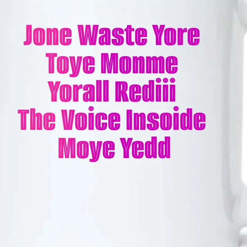 Jone Waste Yore Toye Monme Yorall Rediii The Voice Insoide Moye Yedd Black Color Changing Mug