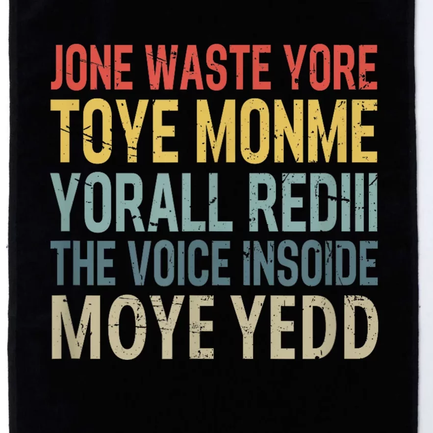 Jone Waste Yore Toye Monme Yorall Rediii The Voice Insoide Platinum Collection Golf Towel