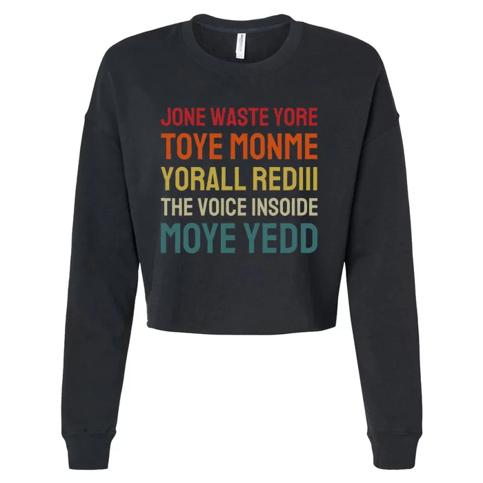 Jone Waste Yore Toye Toye Monme Yorall Rediii Cropped Pullover Crew