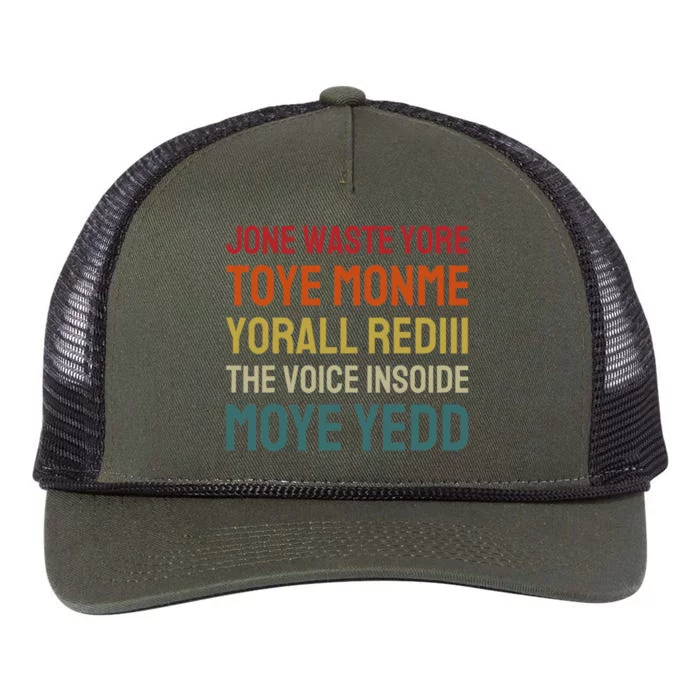 Jone Waste Yore Toye Toye Monme Yorall Rediii Retro Rope Trucker Hat Cap