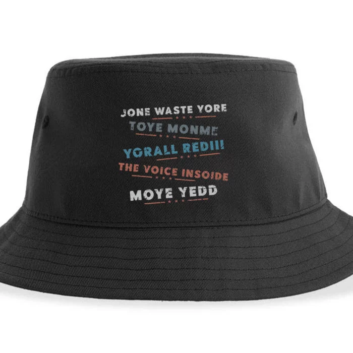 Jone Waste Yore Toye Monme Funny Pop Miss You Punk Lyrics Sustainable Bucket Hat