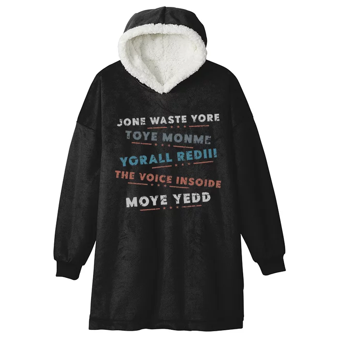 Jone Waste Yore Toye Monme Funny Pop Miss You Punk Lyrics Hooded Wearable Blanket