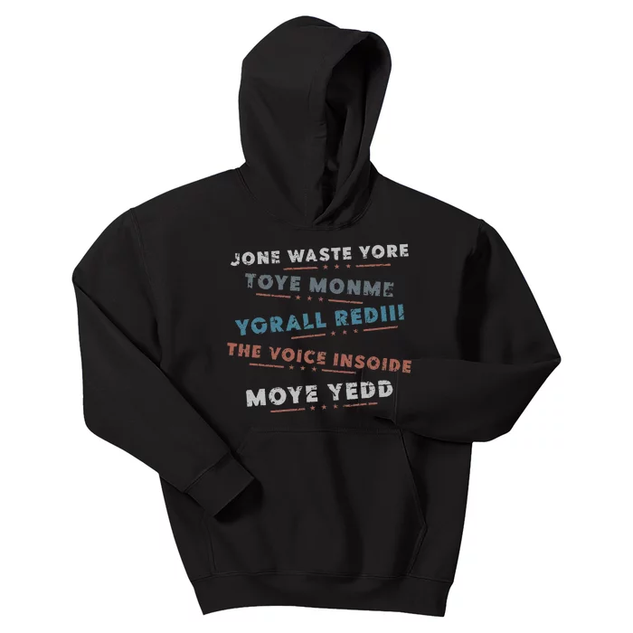 Jone Waste Yore Toye Monme Funny Pop Miss You Punk Lyrics Kids Hoodie