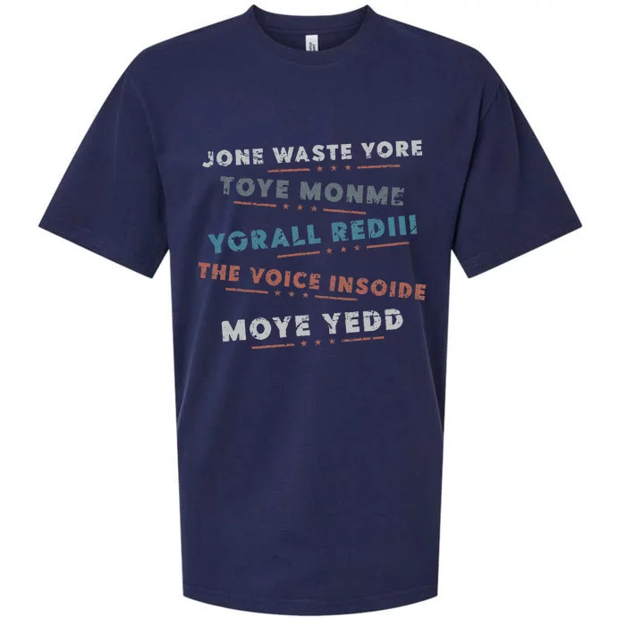 Jone Waste Yore Toye Monme Funny Pop Miss You Punk Lyrics Sueded Cloud Jersey T-Shirt