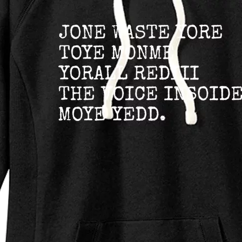 Jone Waste Yore Toye Monme Funny Pop Miss You Punk Lyrics Women's Fleece Hoodie