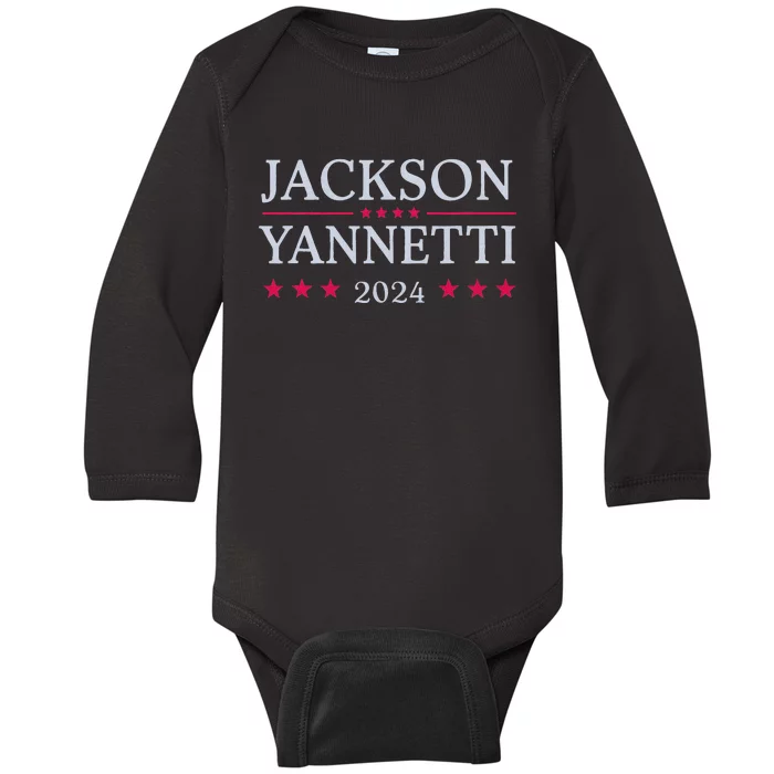 Jackson Yanetti 2024 Election Support Baby Long Sleeve Bodysuit