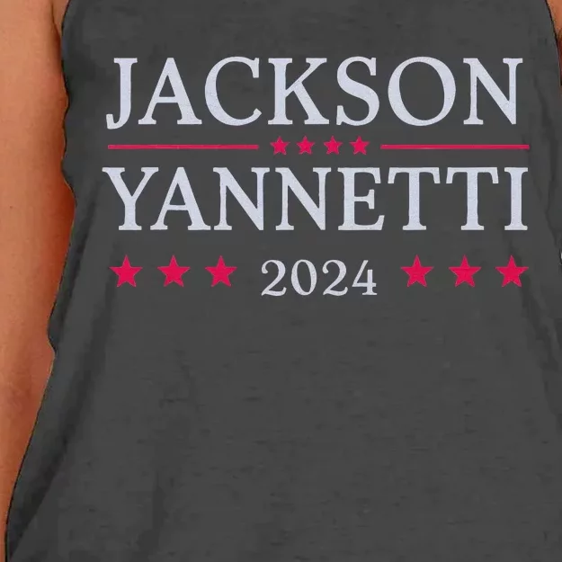 Jackson Yanetti 2024 Election Support Women's Knotted Racerback Tank