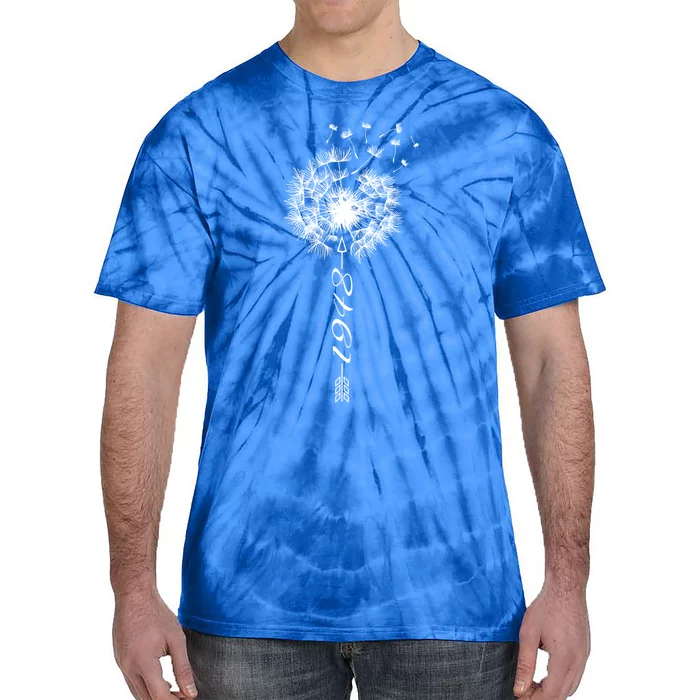 Just Year Birthday 1948 Gift Cute Dandelion Flower Breathe Gift Tie-Dye T-Shirt