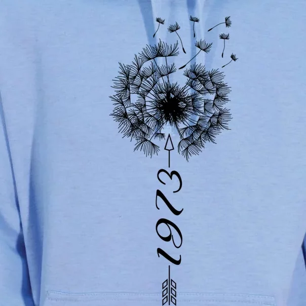 Just Year Birthday 1973 Gift Cute Dandelion Flower Breathe Gift Unisex Surf Hoodie